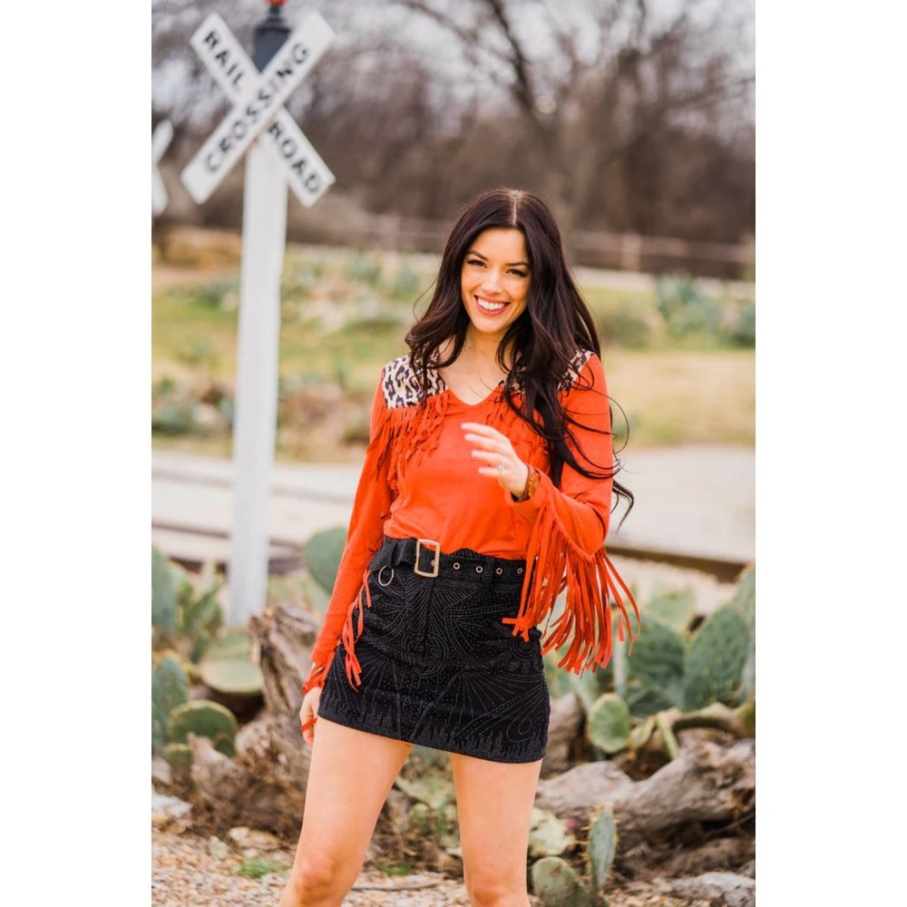WISH YOU THE BEST FRINGE BODYSUIT